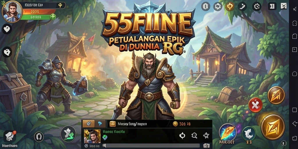 Screenshot gameplay 55FIVE yang menampilkan aksi RPG yang seru dan mendebarkan.