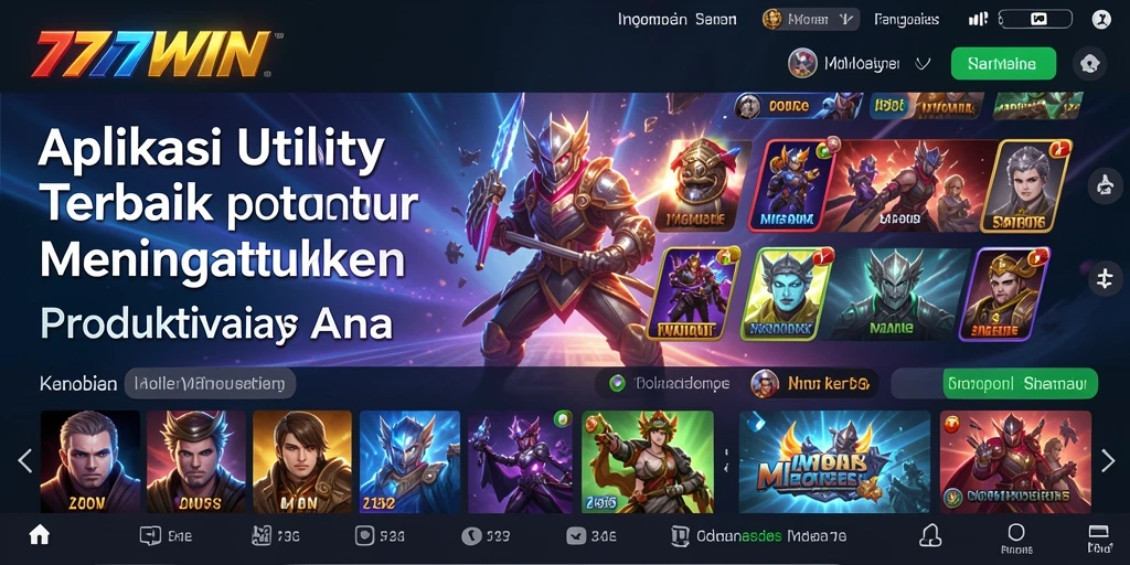 Tampilan antarmuka aplikasi 777WIN yang intuitif dan menarik.