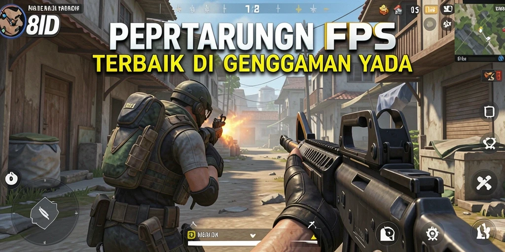 Screenshot gameplay 8ID menunjukkan aksi seru dalam pertempuran FPS.