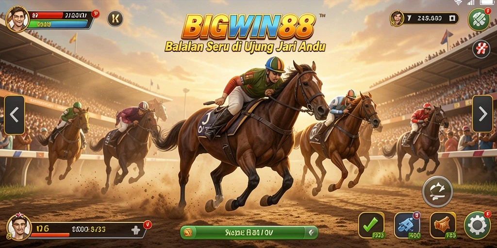 Tampilan gameplay Racing yang mendebarkan di BIGWIN88.