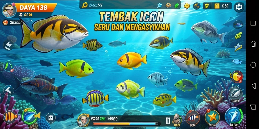Tampilan aksi gameplay seru di DAYA138 Tembak Ikan.