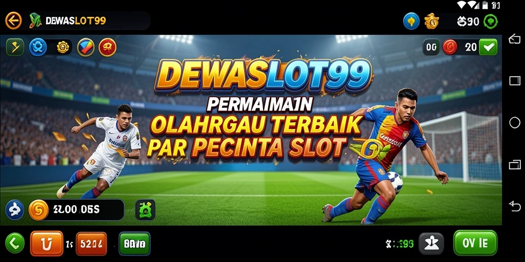 Tampilan menarik dari gameplay di DEWASLOT99 dengan elemen slot olahraga.