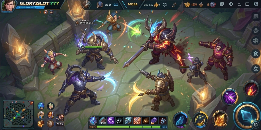Tangkapan layar utama gameplay GLORYSLOT777 yang menegangkan.