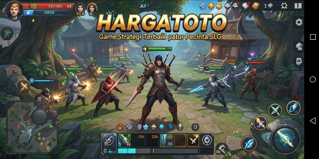 Tampilan aksi seru dari gameplay HARGATOTO dalam genre SLG.