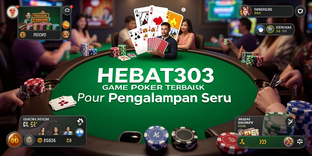 Tampilan gameplay seru di aplikasi poker HEBAT303.