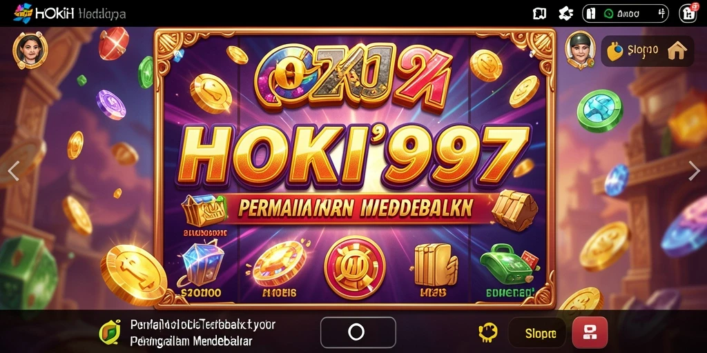 Tampilan menawan dari gameplay HOKI99 yang menampilkan simbol slot.