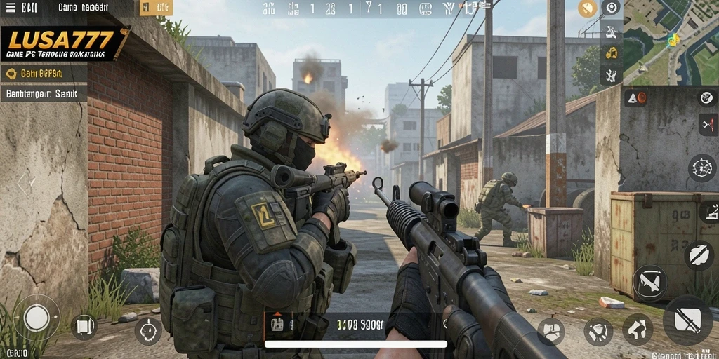 Tampilan gameplay seru dalam LUSA777 dengan aksi pertempuran yang mendebarkan.