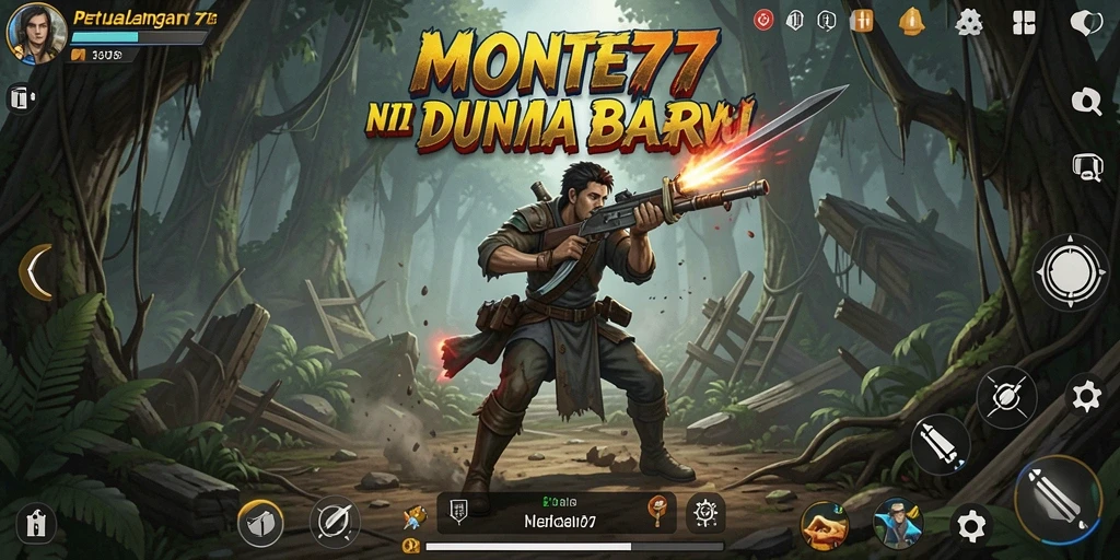 Screenshot gameplay MONTE77 menampilkan petualangan yang seru dan interaksi karakter.