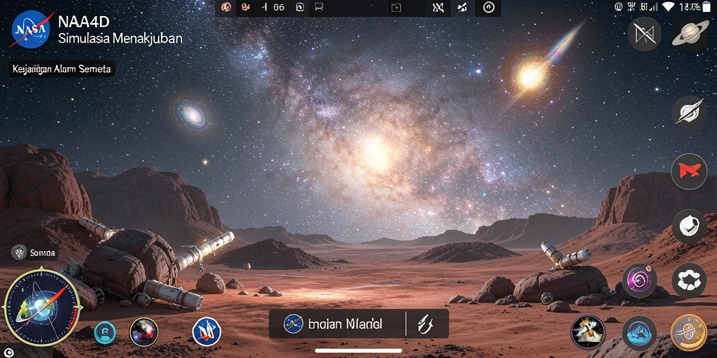 Gameplay NASA4D yang imersif menampilkan keindahan luar angkasa.