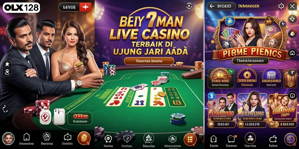 Tampilan gameplay Live Casino yang menegangkan di OLX128.