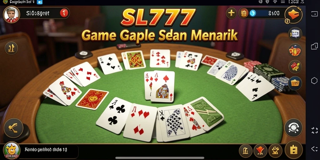 Tampilan gameplay SL777 yang menarik dan penuh aksi permainan Gaple.