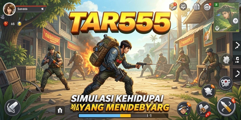 Tampilan gameplay yang menakjubkan di TAR555.